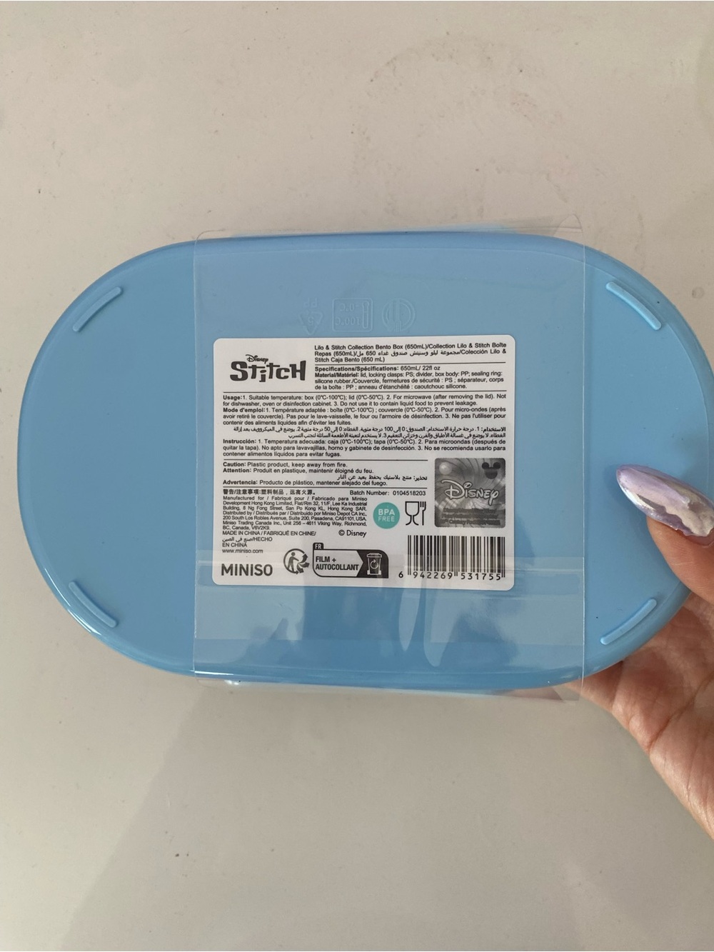 Stitch Blue Bento Lunch Box - Picture 2 of 2